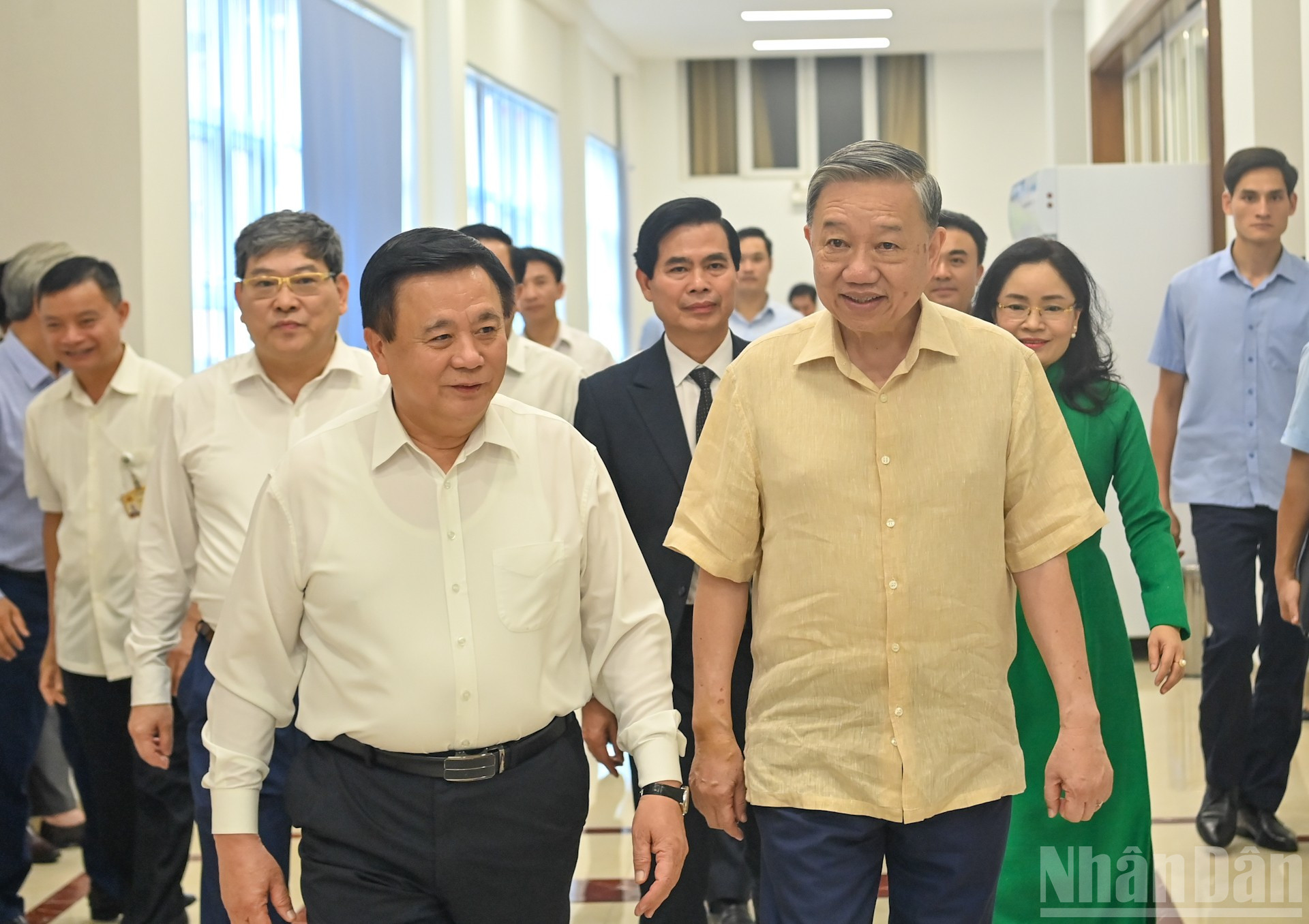 Tổng Bí thư Tô Lâm , đồng chí Nguyễn Xuân Thắng đến dự buổi trao đổi. ndo_br_1-7668.jpg