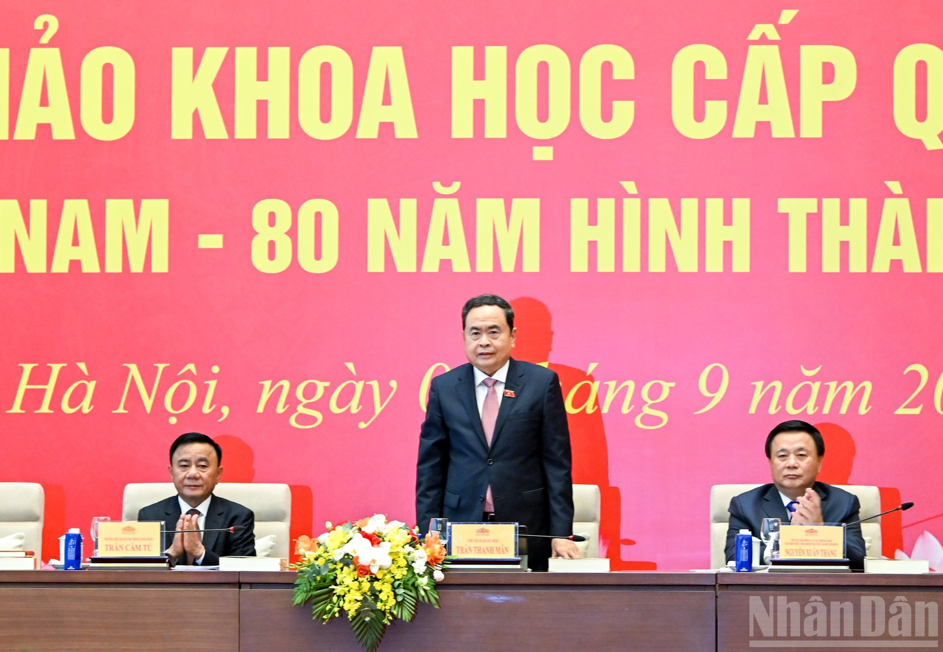 Chủ tịch Quốc hội Trần Thanh Mẫn chủ trì Hội thảo khoa học cấp quốc gia "Quốc hội Việt Nam-80 năm hình thành và phát triển". ndo_br_2-1032.jpg