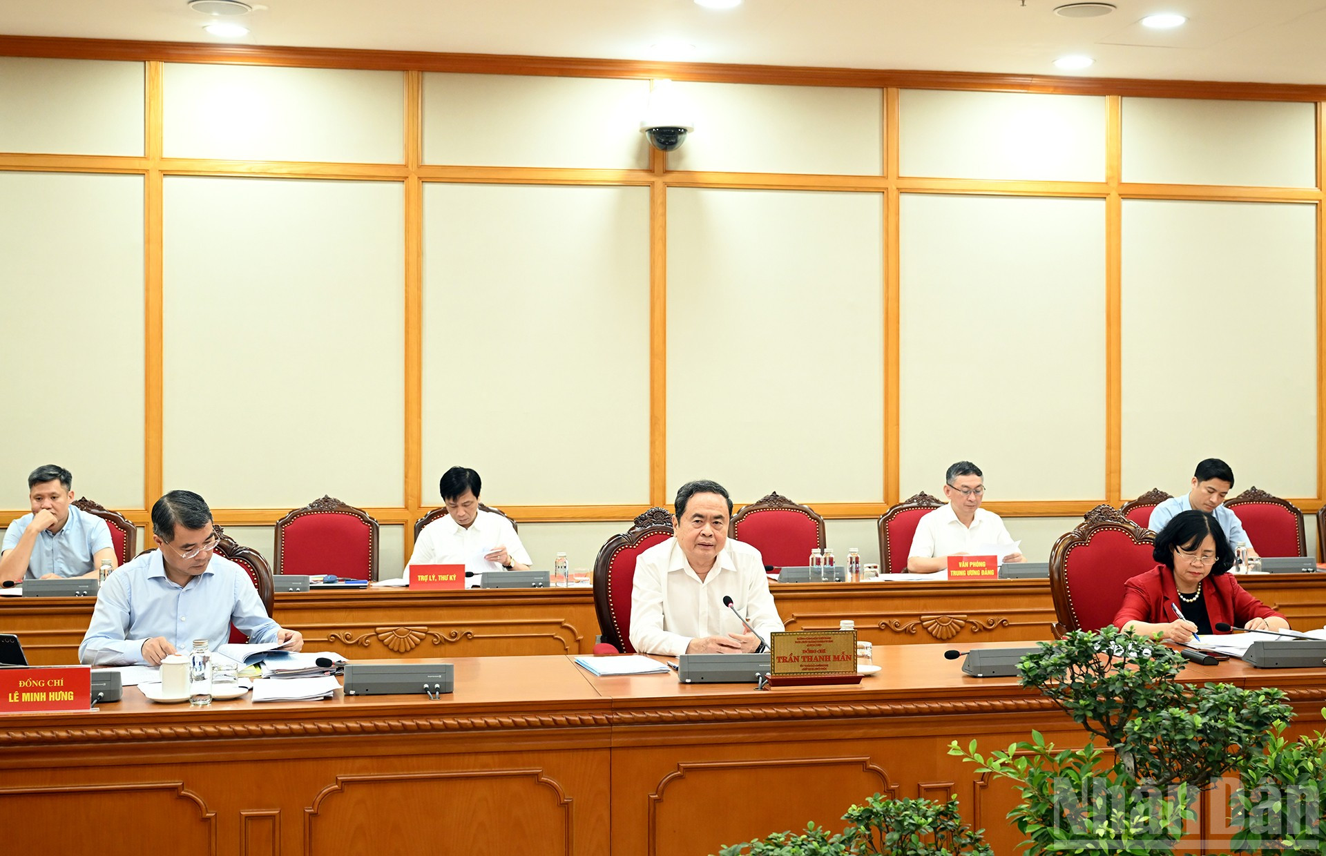 Chủ tịch Quốc hội Trần Thanh Mẫn phát biểu kết luận cuộc làm việc. ndo_br_bnd-0019.jpg