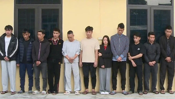 Các đối tượng trong đường dây lừa đảo, chiếm đoạt tài sản.