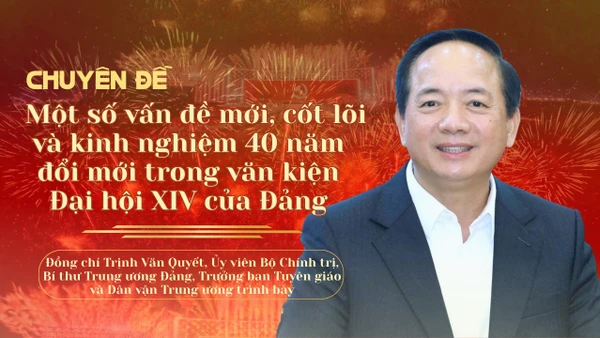 Một số vấn đề mới, cốt lõi và kinh nghiệm 40 năm đổi mới trong văn kiện Đại hội XIV của Đảng