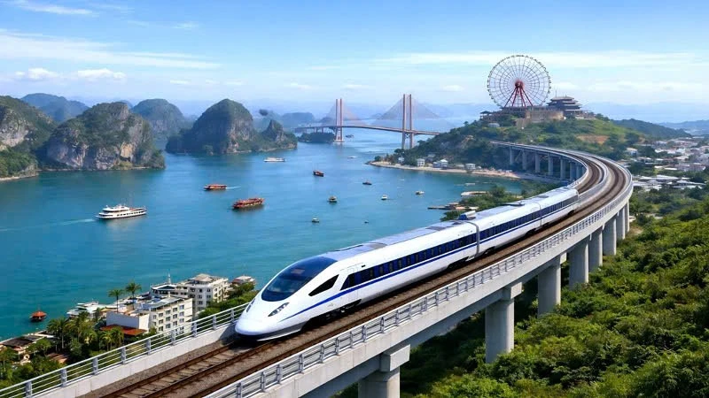 Khởi công ga Hạ Long Xanh 12/4/2026, đánh dấu dự án đường sắt cao tốc Hà Nội - Quảng Ninh