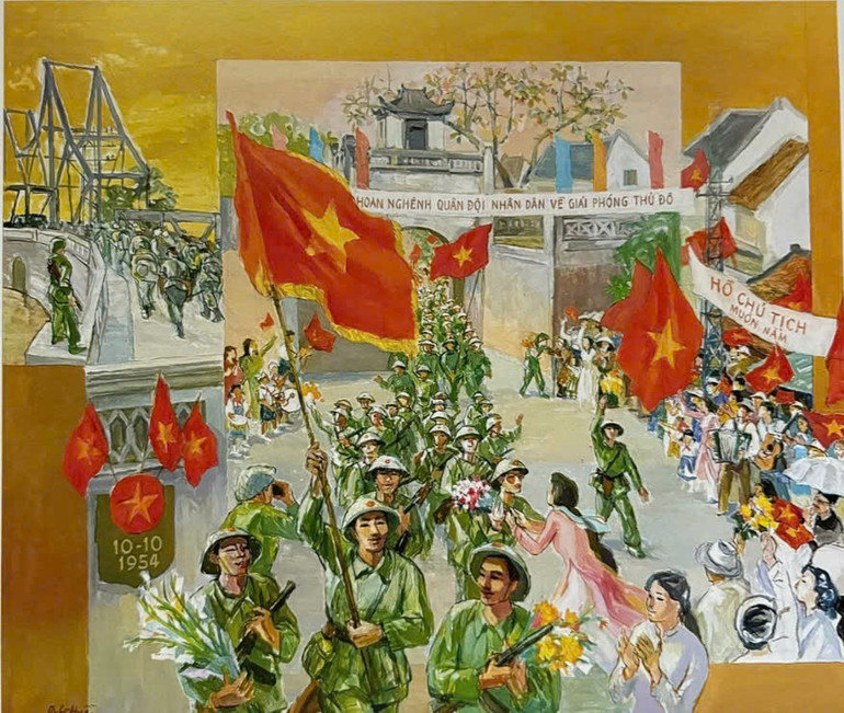 "Có một ngày thu Hà Nội", tranh Acrylic, sáng tác năm 2004. z6887999071724-006916d6fea28b5f9eca1b9222827c3b.jpg