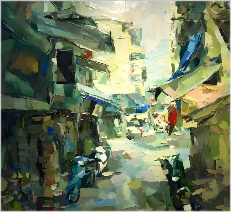 Ánh sáng trong tranh Phạm Hà Duy Khánh là yếu tố được đánh giá cao. z6946914599685-f58b85fc0f3f349968575bb39eef20ef.jpg