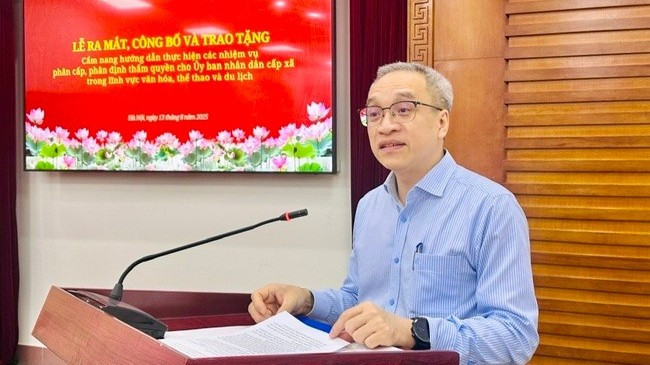Thứ trưởng Văn hóa, Thể thao và Du lịch Phan Tâm phát biểu tại buổi lễ. thu-truong-phan-tam-1755091424141258645595-8254.jpg