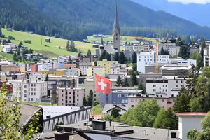 Phong cảnh ở Davos, Thụy Sĩ. (Ảnh: Tân Hoa Xã)