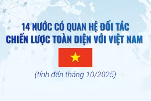 [Infographic] 14 nước có quan hệ Đối tác chiến lược toàn diện với Việt Nam