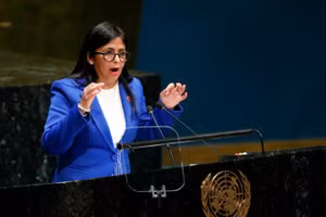 Phó Tổng thống Venezuela Delcy Rodriguez phát biểu tại Khóa họp 74 của Đại hội đồng Liên hợp quốc, ở New York, Mỹ, ngày 27/9/2019. (Ảnh: THX/TTXVN)