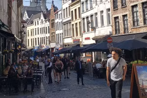 Ảnh tư liệu: Các con phố nhỏ ở trung tâm thủ đô Brussels, Bỉ. (Ảnh: TTXVN)