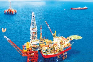 Giàn khoan dầu khí ngoài biển của Petrovietnam.