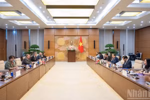 Quang cảnh cuộc tiếp. (Ảnh: DUY LINH)