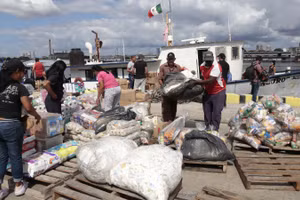 Ngày 24/3/2026 (theo giờ địa phương), con tàu đầu tiên trong đội tàu hữu nghị “Châu Mỹ của chúng ta” cập cảng La Habana (Cuba), mang theo hơn 30 tấn hàng viện trợ nhân đạo. (Ảnh: TTXVN)