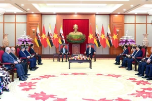 Quang cảnh cuộc hội kiến tại Trụ sở Trung ương Đảng. (Ảnh: ĐĂNG KHOA)