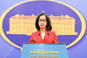Người phát ngôn Bộ Ngoại giao Phạm Thu Hằng tại buổi họp báo thường kỳ, ngày 8/1/2026. (Ảnh: Bộ Ngoại giao)