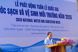 Lãnh đạo Cục Quản lý và Xây dựng công trình thủy lợi phát động Tuần lễ quốc gia nước sạch và vệ sinh môi trường năm 2026.