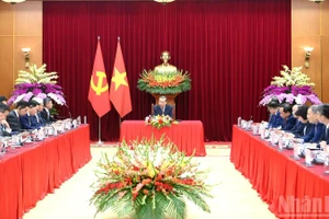 Tổng Bí thư Tô Lâm tiếp lãnh đạo của hơn 40 tập đoàn, doanh nghiệp quốc tế lớn là thành viên của Hội đồng Kinh doanh châu Á. (Ảnh: ĐĂNG KHOA)