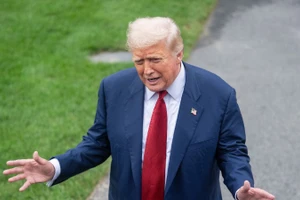 Tổng thống Mỹ Donald Trump phát biểu với báo giới tại Nhà trắng, Washington, D.C. (Ảnh: THX/TTXVN)