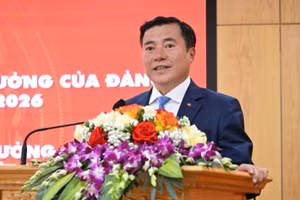 Thứ trưởng Công thương Nguyễn Sinh Nhật Tân phát biểu tại Lễ công bố Ngày logistics Việt Nam và Tuần lễ logistics Việt Nam.