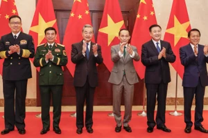 Bộ trưởng Ngoại giao, Quốc phòng, Công an Việt Nam-Trung Quốc tại Hội nghị lần thứ nhất, cơ chế đối thoại chiến lược 3+3. (Ảnh: Bộ Ngoại giao)