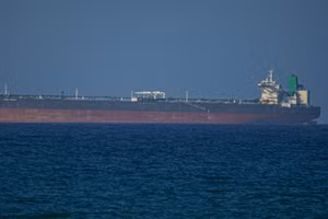 Con tàu di chuyển qua eo biển Hormuz. (Ảnh: AA/TTXVN)