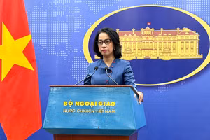 Người phát ngôn Bộ Ngoại giao Việt Nam Phạm Thu Hằng tại buổi họp báo thường kỳ ngày 9/7/2026.