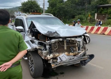 Chiếc xe tải gây tai nạn.