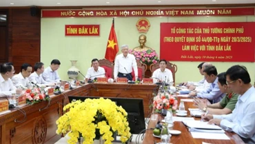 Phó Thủ tướng Thường trực Chính phủ Nguyễn Hòa Bình phát biểu tại buổi làm việc. (Ảnh: Nguyễn Hoàng)