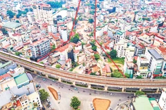 Đoạn tuyến Vành đai 2,5 nối từ đường Cầu Giấy đến khu đô thị mới Dịch Vọng, phường Cầu Giấy, Hà Nội. (Ảnh SÓNG HỮU)