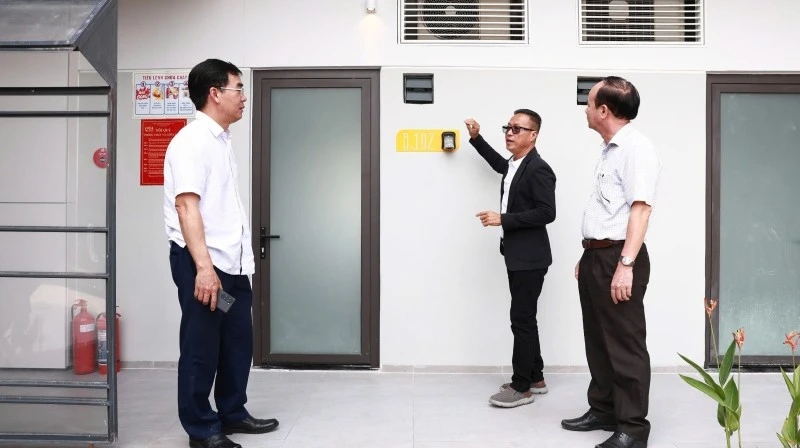 Bên trong ký túc xá Trường đại học Luật Thành phố Hồ Chí Minh, cơ sở 3, phường Long Phước, Thành phố Hồ Chí Minh.