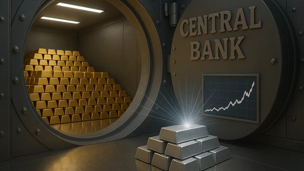 Động lực mới của bạc đang tạo ra niềm tin mới vào thị trường kim loại quý, khi vàng vượt qua ngưỡng kháng cự ban đầu là 4.200 USD/ounce, tương ứng với mức tăng gần 61% từ đầu năm. (Ảnh minh họa: kitco.com)