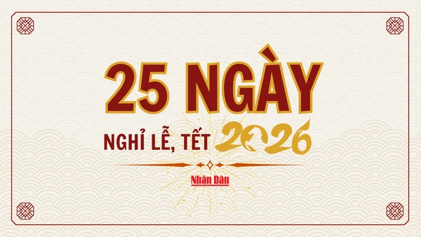 [Infographic] Công chức và người lao động sẽ có 25 ngày nghỉ lễ, Tết trong năm 2026 