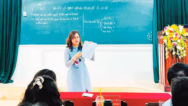 Giờ học tại Trường Chính trị tỉnh Gia Lai.