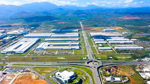 Toàn cảnh Khu công nghiệp Thaco Chu Lai ở xã Núi Thành, thành phố Đà Nẵng.