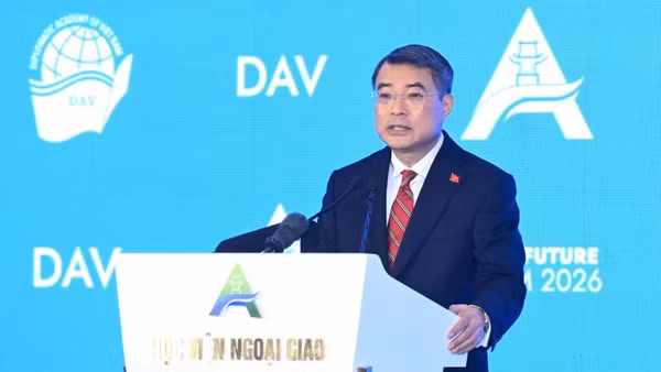 Thủ tướng Lê Minh Hưng phát biểu tại Phiên khai mạc Diễn đàn Tương lai ASEAN lần thứ ba. (Ảnh: Trần Hải)