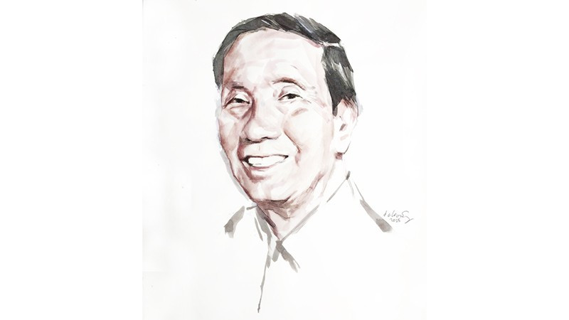 Ký họa chân dung nhạc sĩ Phạm Tuyên của họa sĩ Đỗ Hoàng Tường.
