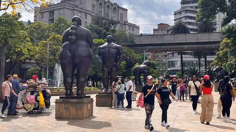 Quảng trường Botero ở Medellín.
