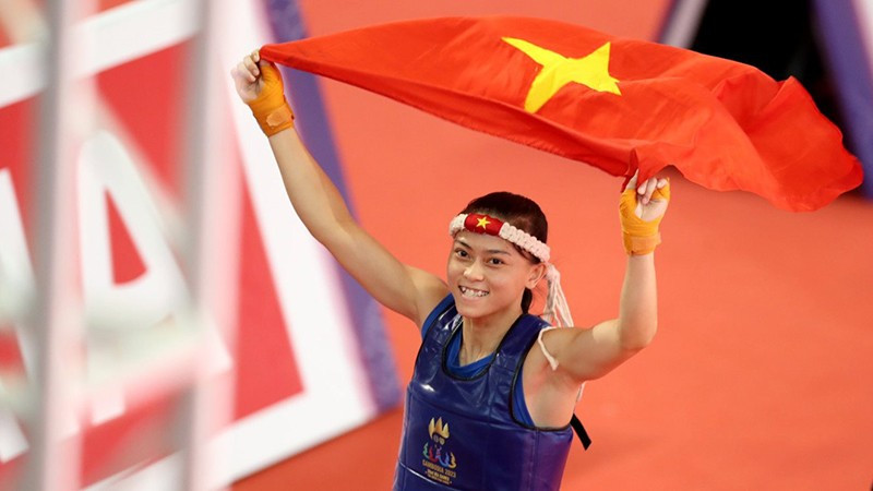 Niềm vui khi giành HCV SEA Games 32-2023 tại Campuchia. Ảnh | ĐD