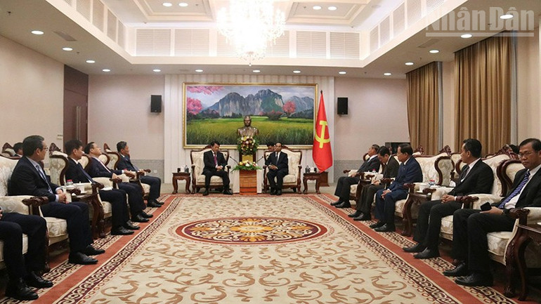 Quang cảnh buổi tiếp. (Ảnh: HẢI TIẾN) ndo_tr_2.jpg