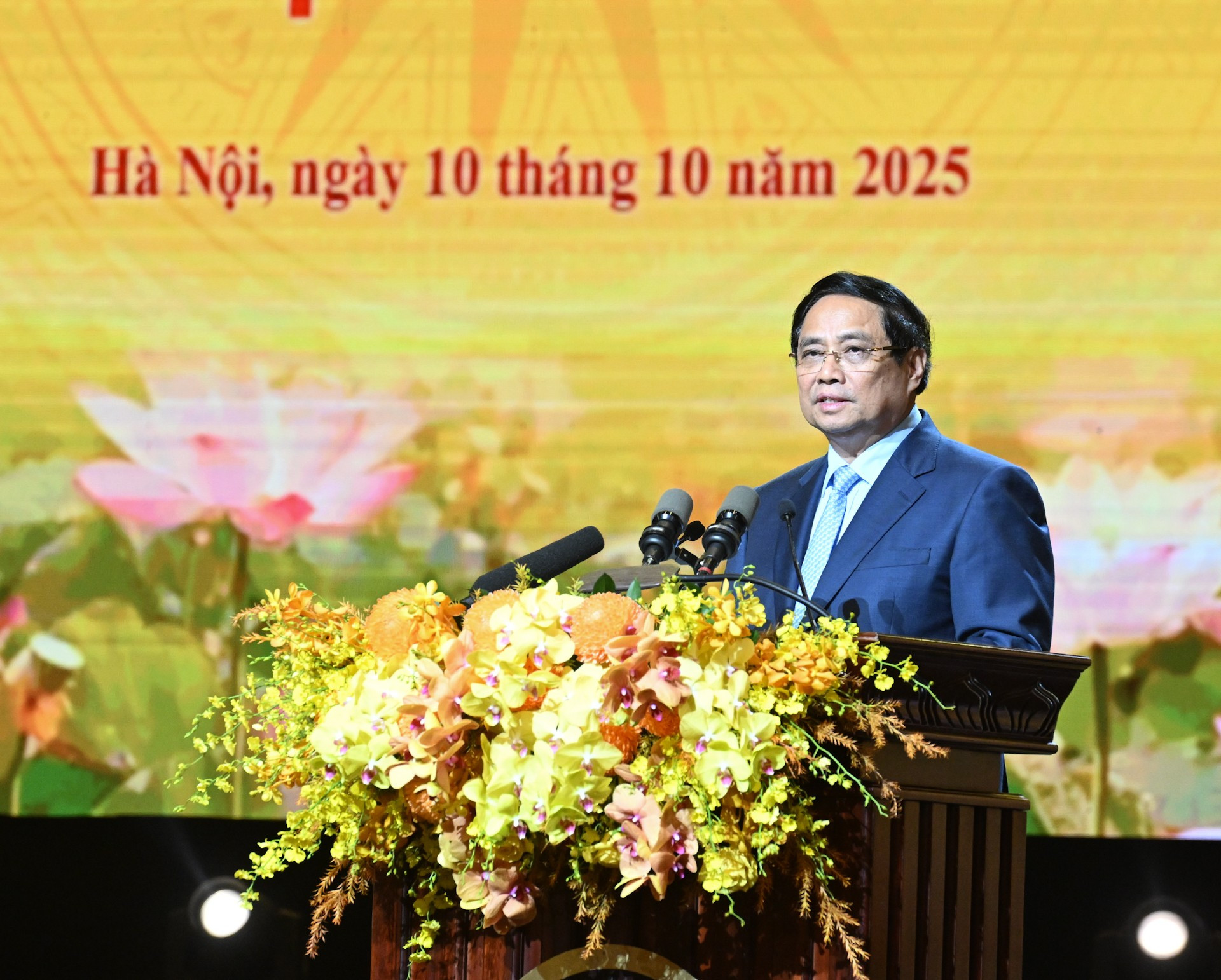 Prime Minister Pham Minh Chinh speaks at the Congress. dsc-1935.jpg