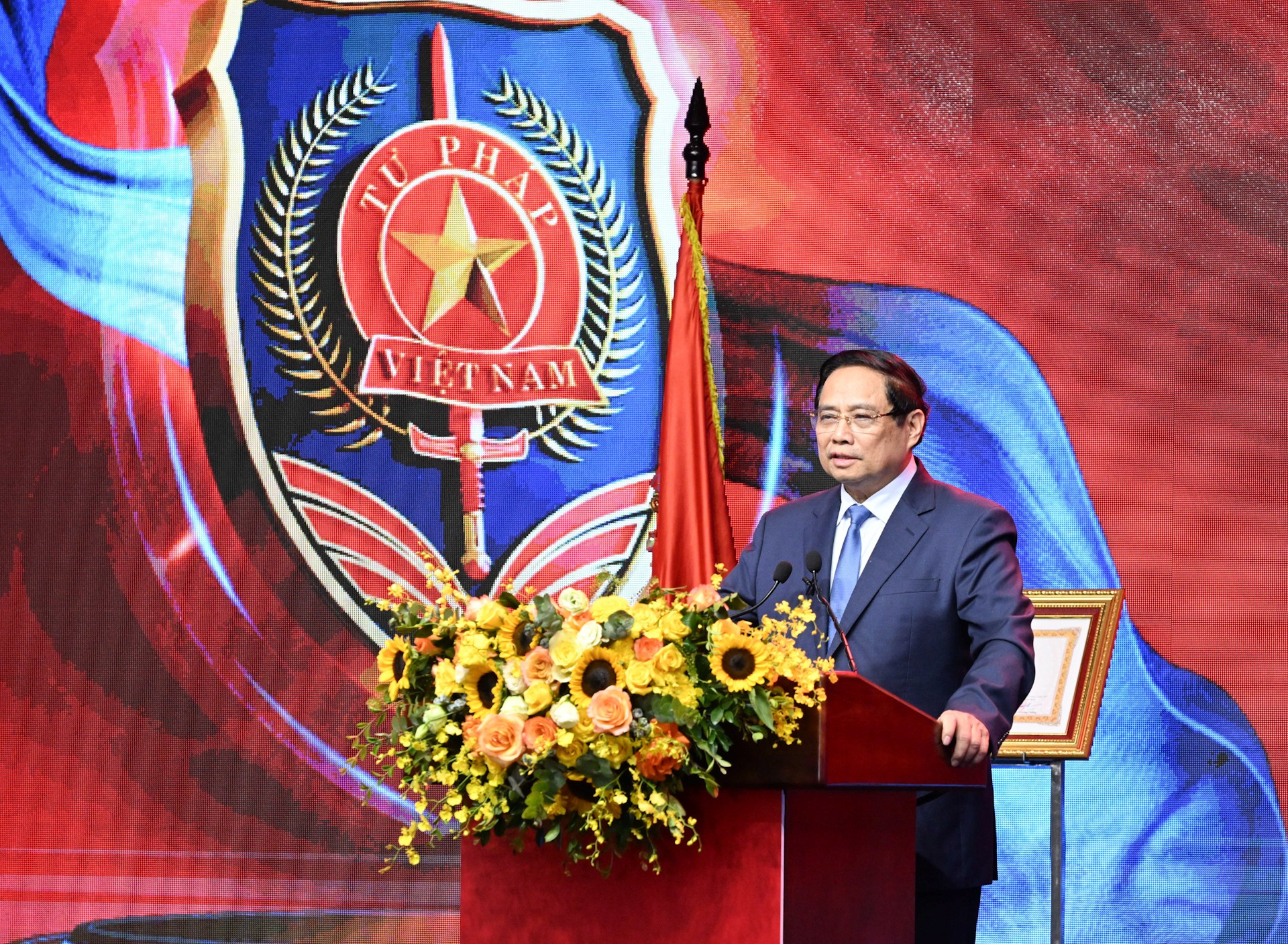 Thủ tướng Phạm Minh Chính phát biểu chúc mừng 80 năm Ngày truyền thống ngành tư pháp. dsc-2981.jpg