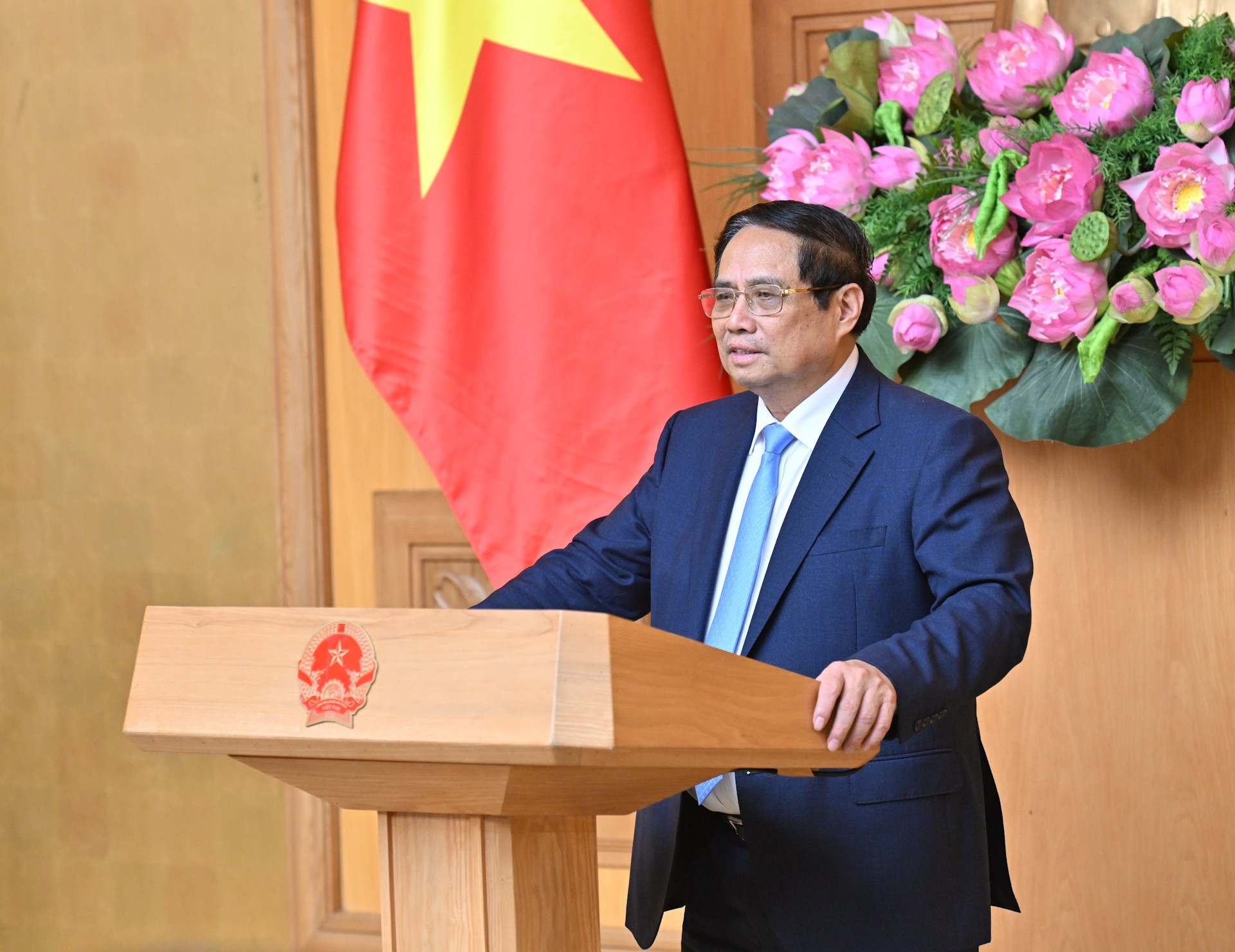 Thủ tướng Phạm Minh Chính phát biểu tại buổi làm việc với Đoàn Hội đồng kinh doanh Hoa Kỳ-ASEAN. dsc-4080.jpg