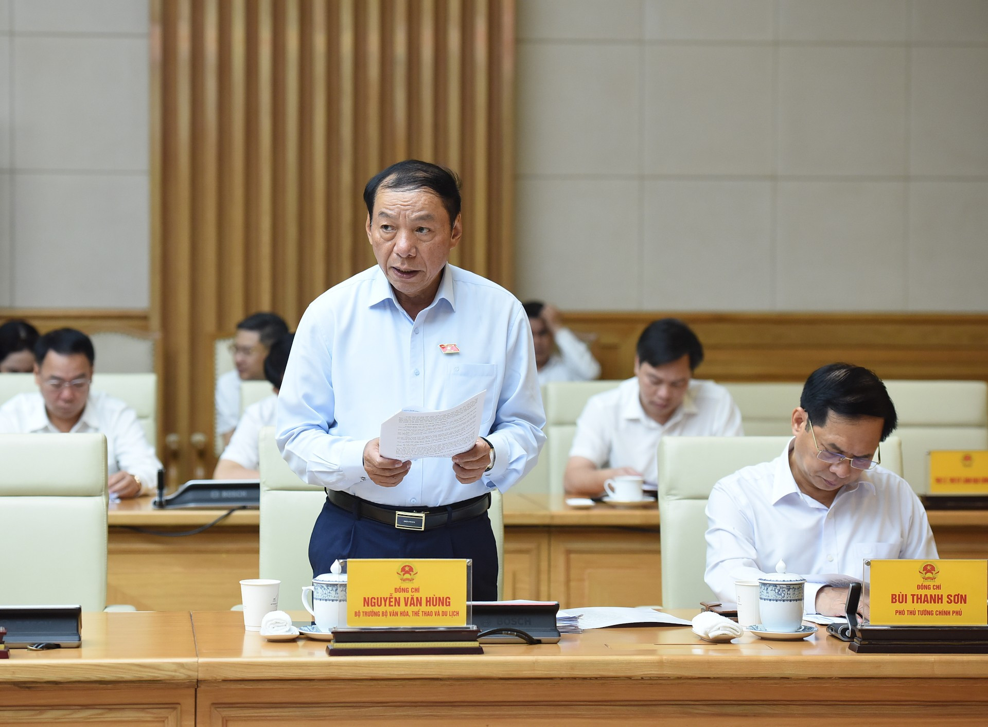 Bộ trưởng Văn hóa, Thể thao và Du lịch Nguyễn Văn Hùng phát biểu. dsc-4682.jpg
