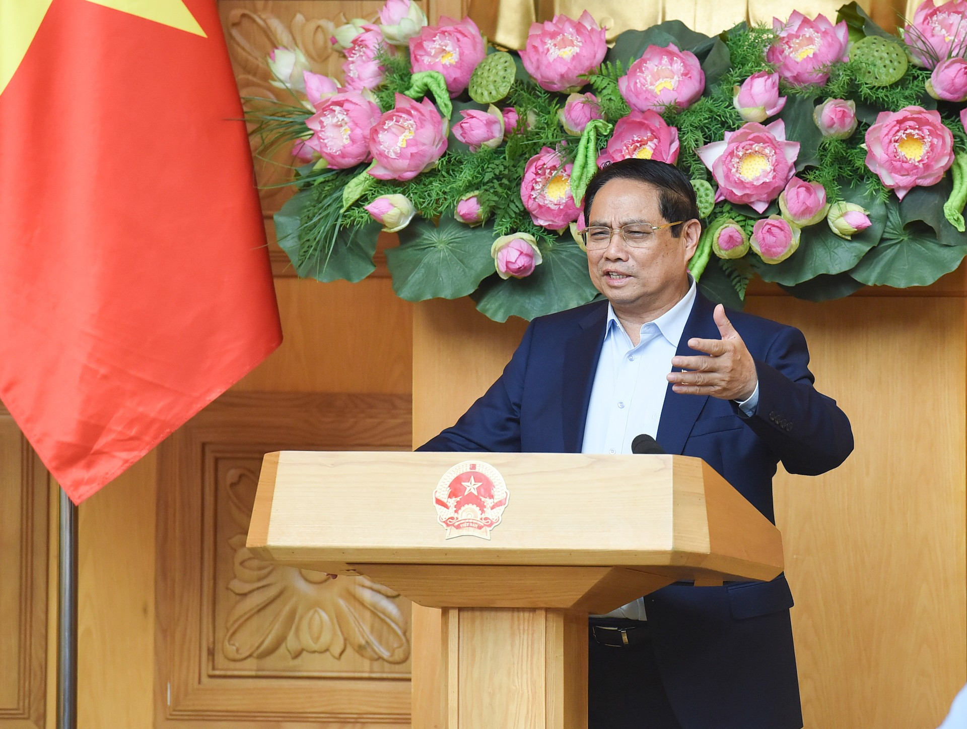 Thủ tướng Phạm Minh Chính phát biểu tại cuộc họp. dsc-5008.jpg