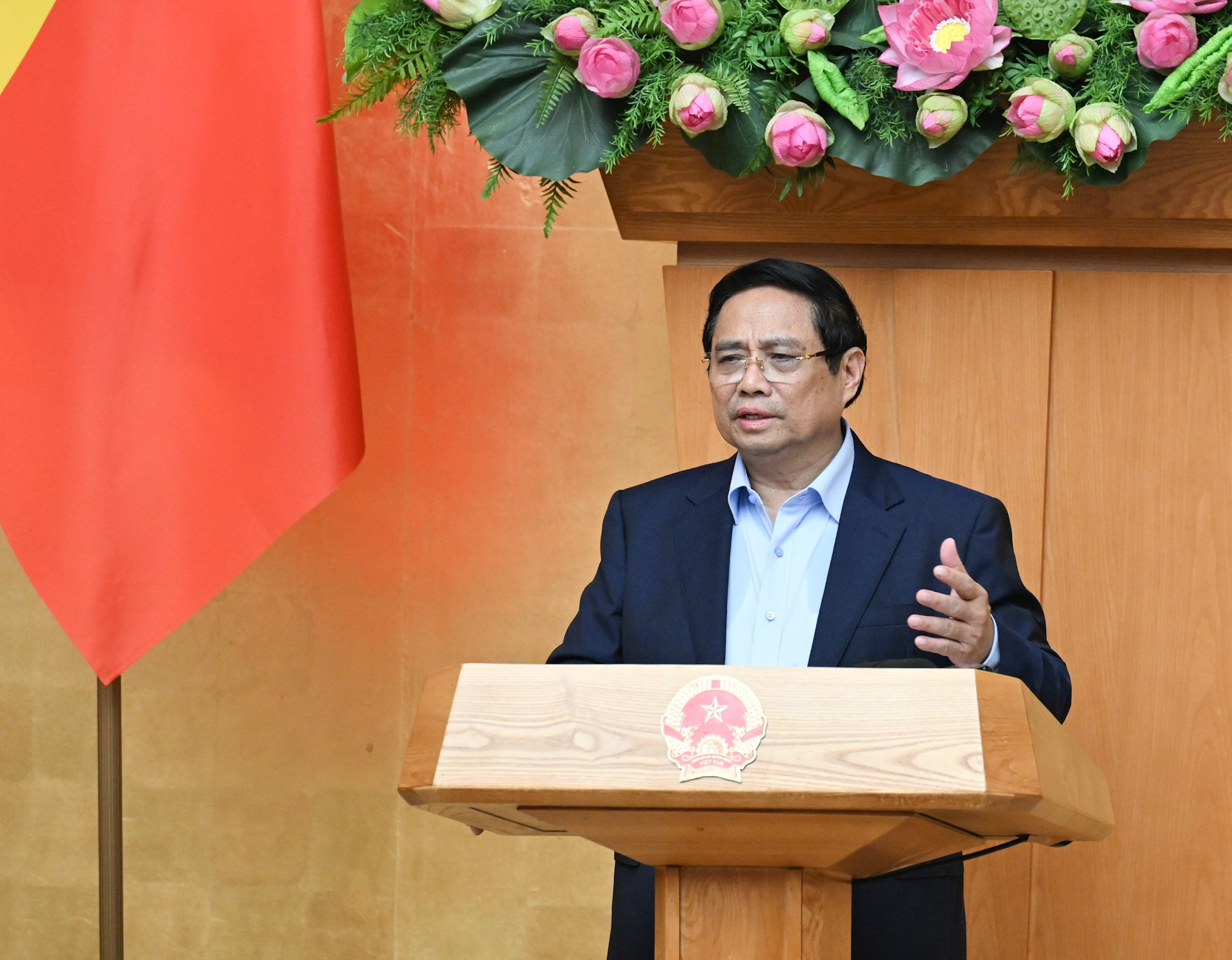 Thủ tướng Phạm Minh Chính phát biểu ý kiến tại phiên họp. dsc-0850.jpg