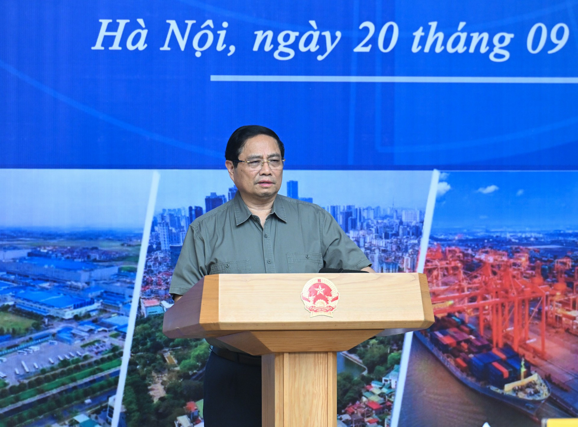 Thủ tướng Phạm Minh Chính phát biểu chỉ đạo tại Hội nghị lần thứ sáu của Hội đồng Điều phối vùng Đồng bằng sông Hồng. dsc-9057.jpg