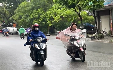 Dự báo khu vực Hà Nội ngày có mưa, mưa vừa và dông, cục bộ có nơi mưa to. (Ảnh minh họa: Đ.T)
