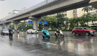 Dự báo khu vực Hà Nội có mưa, mưa vừa và dông. (Ảnh minh họa: Đ.T)