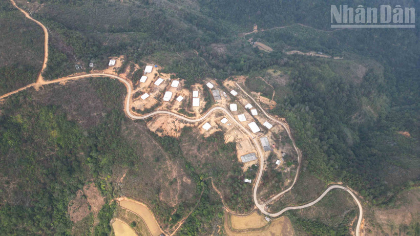 Khu vực tái định cư hỗ trợ di chuyển dân thuộc dự án bố trí, sắp xếp dân cư vùng thiên tai bản Pá Hậu.