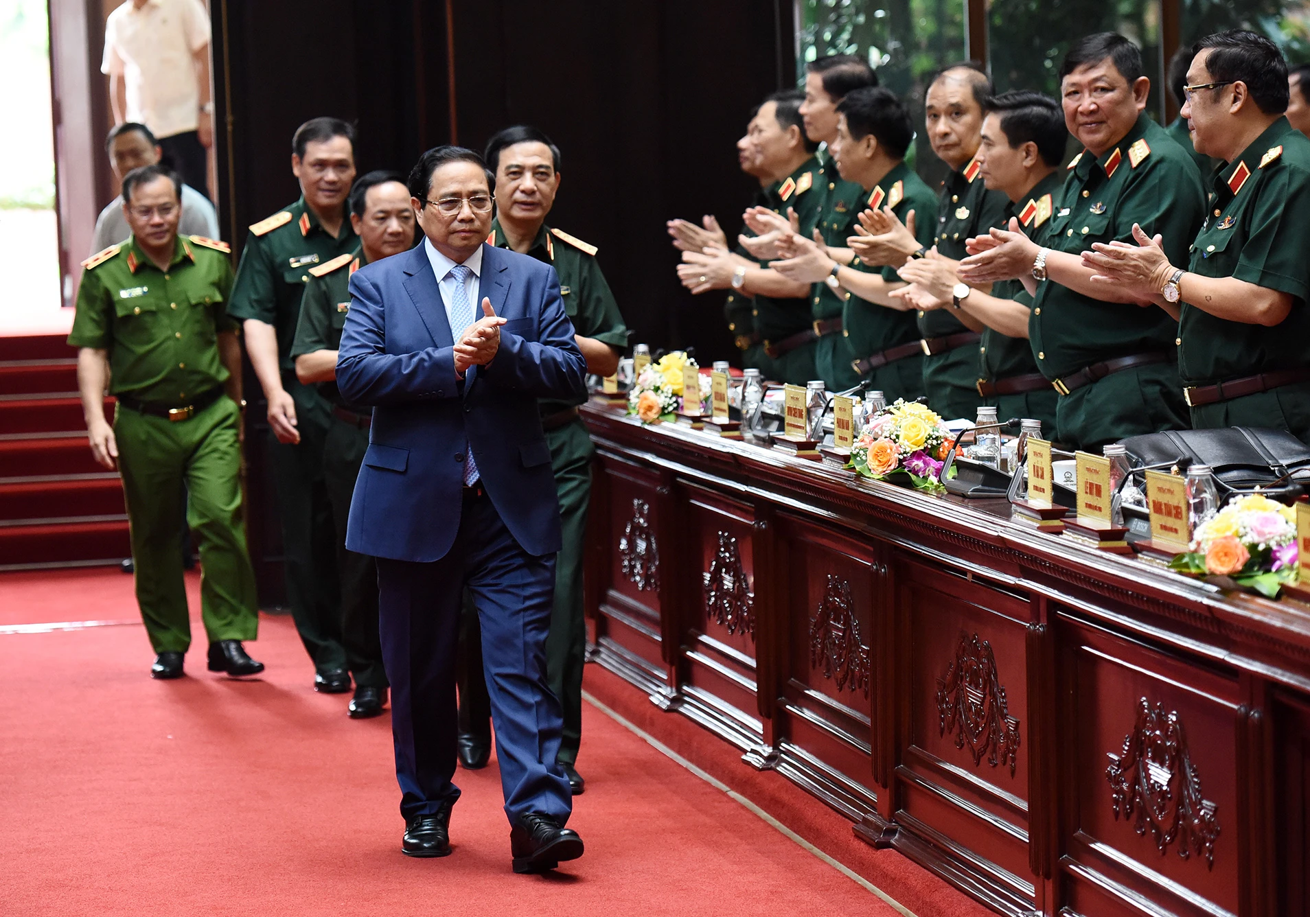 [Ảnh] Thủ tướng Phạm Minh Chính dự Hội nghị Quân chính toàn quân 6 tháng đầu năm 2024