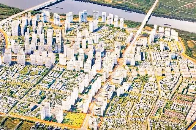 Phối cảnh đô thị Vĩnh Hưng sau cải tạo, chỉnh trang và tái thiết (Ảnh Chủ đầu tư)
